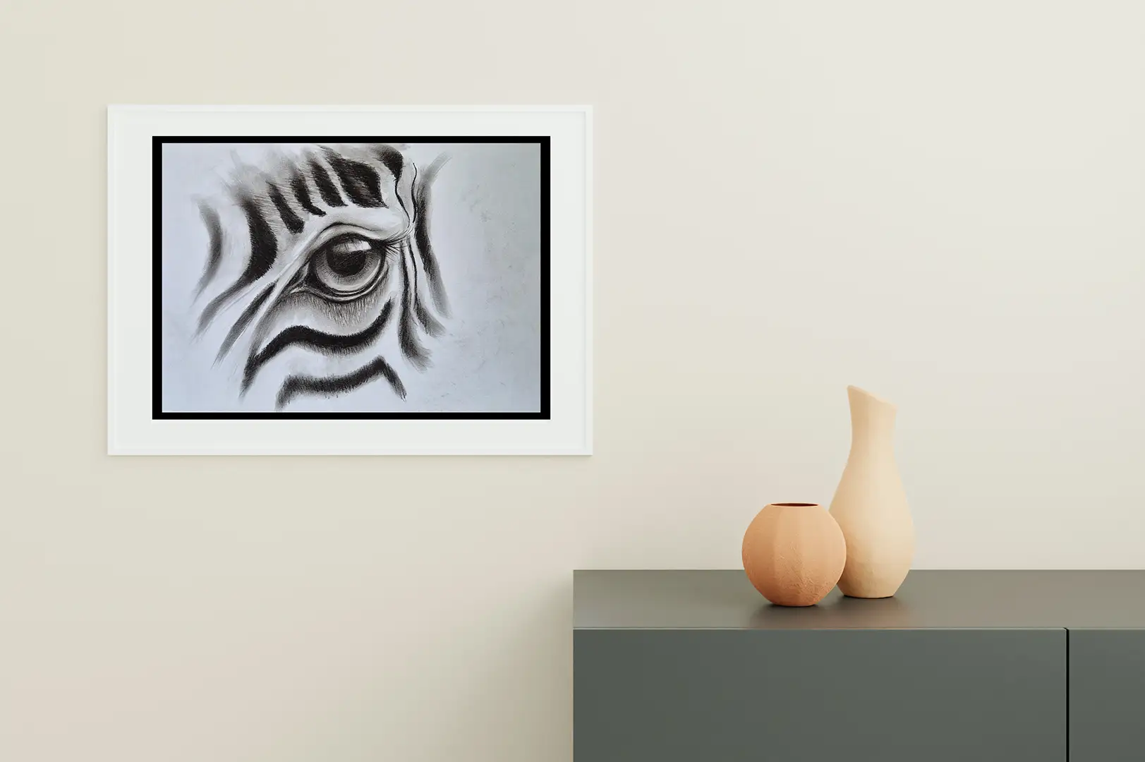 charcoal zebra eye